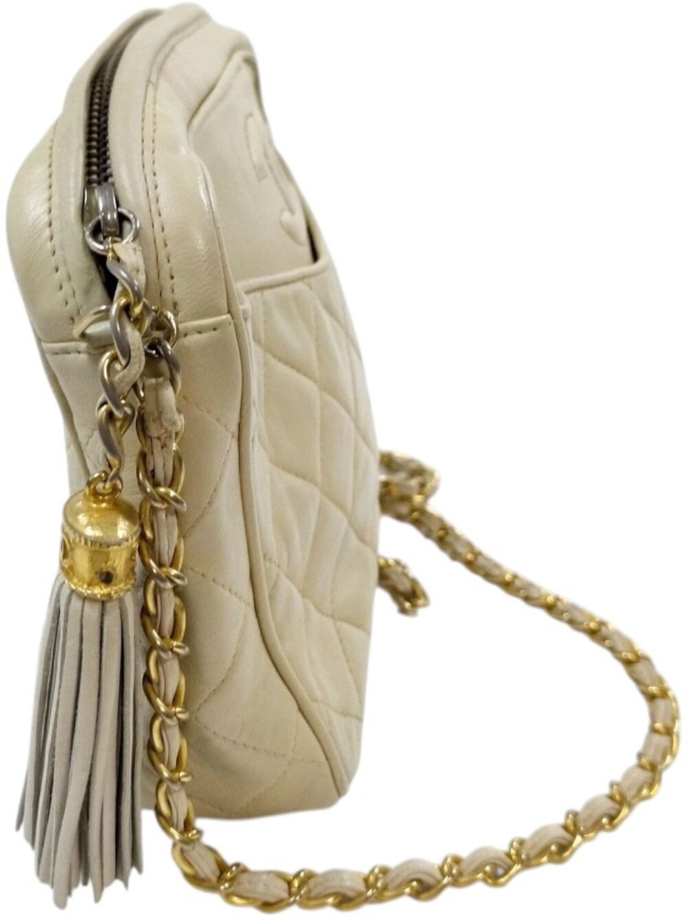 544746CR T6 Chanel Crossbody Bag White Lambskin - Picture 3 of 13